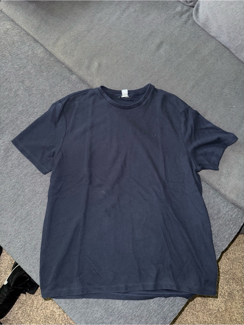 Calvin Klein Men's Navy Crew Neck Short Sleeve Tee